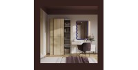 Armoire VERTIS 2 portes coulissantes cachemire avec fermeture silencieuse 120 cm