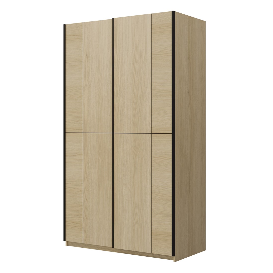 Armoire VERTIS 2 portes coulissantes cachemire avec fermeture silencieuse 120 cm