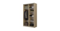 Armoire VERTIS 2 portes coulissantes cachemire avec fermeture silencieuse 120 cm
