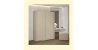 Armoire MONVIA 2 portes coulissantes cachemire avec fermeture silencieuse 150 cm
