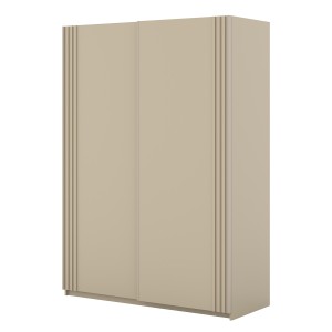 Armoire MONVIA 2 portes coulissantes cachemire avec fermeture silencieuse 150 cm