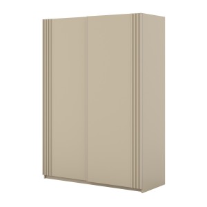 Armoire MONVIA 2 portes coulissantes cachemire avec fermeture silencieuse 150 cm