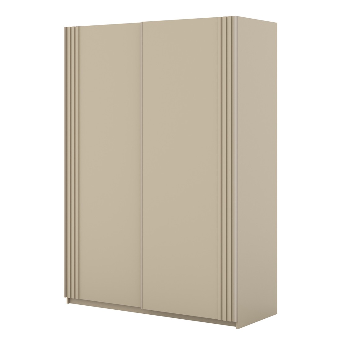 Armoire MONVIA 2 portes coulissantes cachemire avec fermeture silencieuse 150 cm