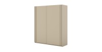 Armoire MONVIA 2 portes coulissantes cachemire avec fermeture silencieuse 180 cm