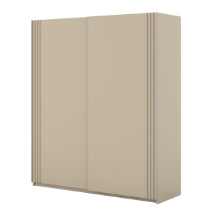Armoire MONVIA 2 portes coulissantes cachemire avec fermeture silencieuse 180 cm