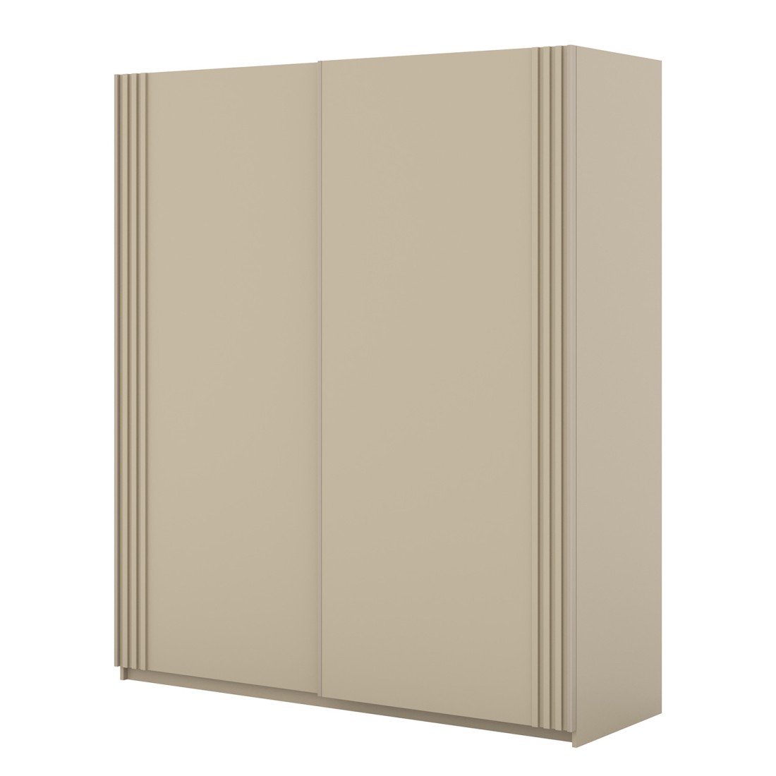 Armoire MONVIA 2 portes coulissantes cachemire avec fermeture silencieuse 180 cm