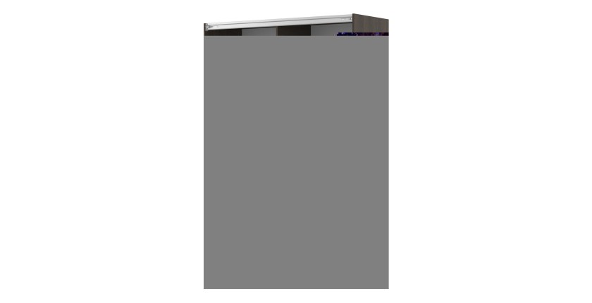 Armoire MONVIA 2 portes coulissantes chêne foncé et noir avec fermeture silencieuse 150 cm