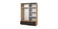 Armoire EOS 2 portes coulissantes avec miroir et fermeture silencieuse 150 cm