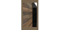 Armoire FLOYD 2 portes coulissantes avec miroir sombre et fermeture silencieuse 270 cm