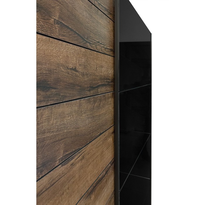 Armoire FLOYD 2 portes coulissantes avec miroir sombre et fermeture silencieuse 270 cm