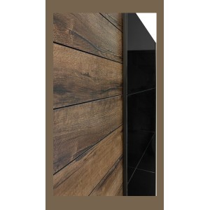Armoire FLOYD 2 portes coulissantes avec miroir sombre et fermeture silencieuse 270 cm