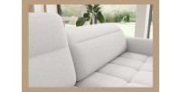 Canapé d’angle gauche convertible BARNEA 208 cm blanc avec rangement 