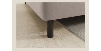 Canapé d’angle gauche convertible BARNEA 208 cm crème avec rangement 