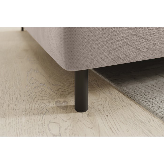 Canapé d’angle gauche convertible BARNEA 208 cm crème avec rangement 
