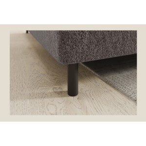 Canapé d’angle gauche convertible BARNEA 208 cm marron avec rangement 