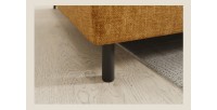 Canapé d’angle gauche convertible BARNEA 208 cm camel avec rangement 