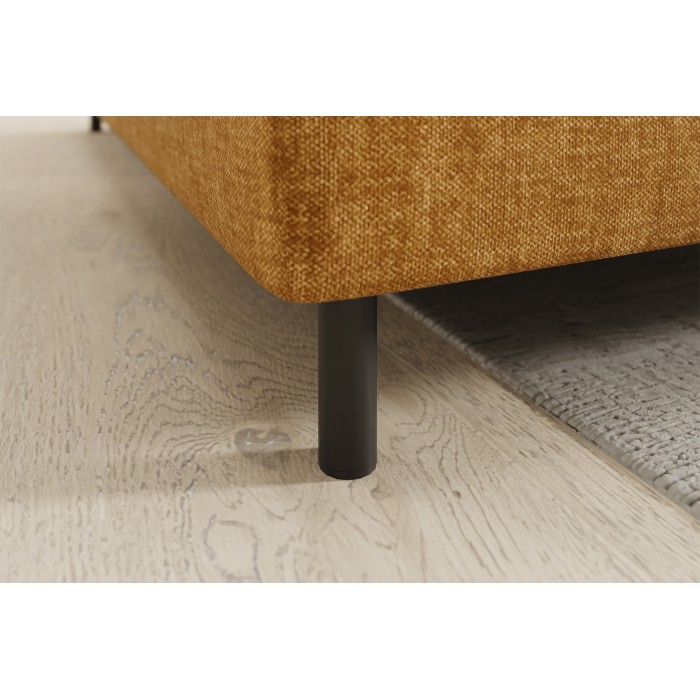 Canapé d’angle gauche convertible BARNEA 208 cm camel avec rangement 