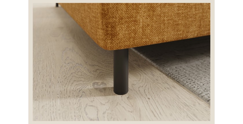 Canapé d’angle gauche convertible BARNEA 208 cm camel avec rangement 