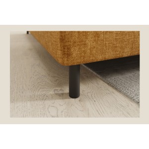 Canapé d’angle gauche convertible BARNEA 208 cm camel avec rangement 