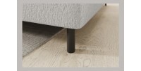 Canapé d’angle droit convertible BARNEA 208 cm blanc chenille avec rangement 
