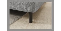 Canapé d’angle droit convertible BARNEA 208 cm gris chiné avec rangement 