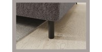 Canapé d’angle droit convertible BARNEA 208 cm marron avec rangement 
