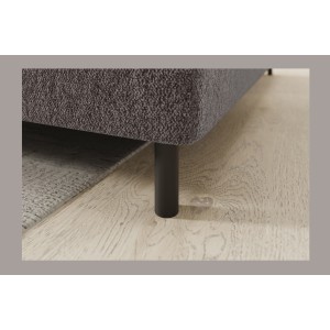Canapé d’angle droit convertible BARNEA 208 cm marron avec rangement 