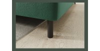 Canapé d’angle droit convertible BARNEA 208 cm vert foncé avec rangement 
