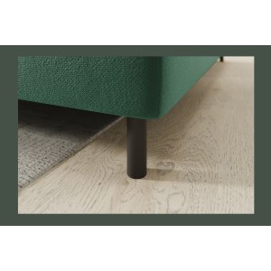 Canapé d’angle droit convertible BARNEA 208 cm vert foncé avec rangement 