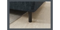 Canapé d’angle droit convertible BARNEA 208 cm bleu foncé avec rangement 