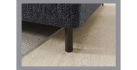 Canapé d’angle droit convertible BARNEA 208 cm gris foncé en tissu chenille avec rangement 