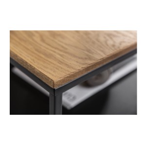 Zoom sur le coin de la table basse CALDERO 95cm