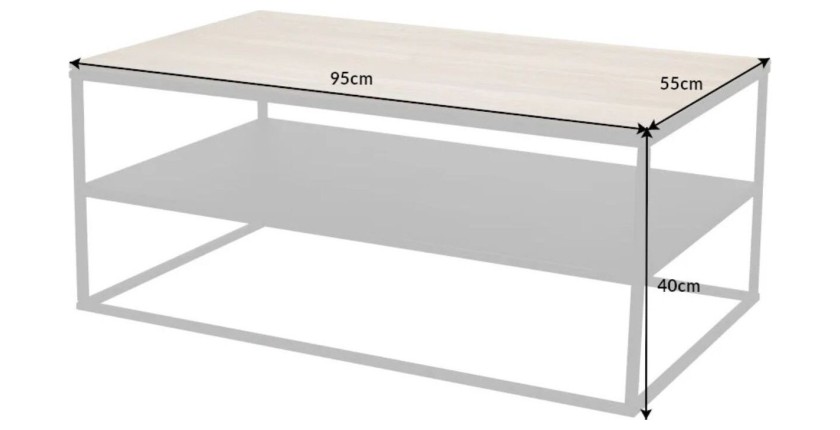 Table basse CALDERO 95cm dimensions