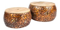 Tables basses GALEA avec motifs mosaïc