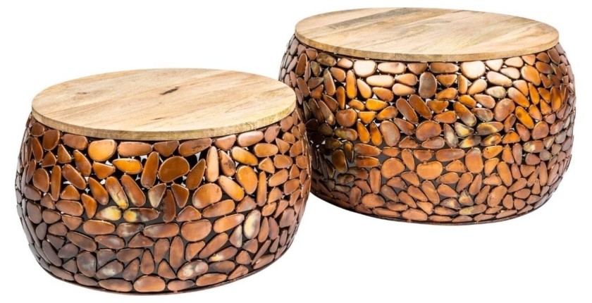 Tables basses GALEA avec motifs mosaïc