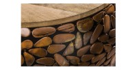 Zoom sur le côté des tables basses gigognes GALEA avec motifs mosaïc