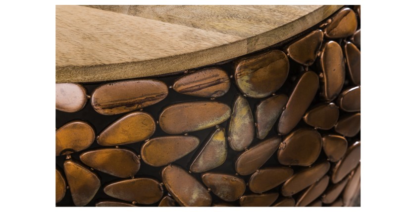 Zoom sur le côté des tables basses gigognes GALEA avec motifs mosaïc