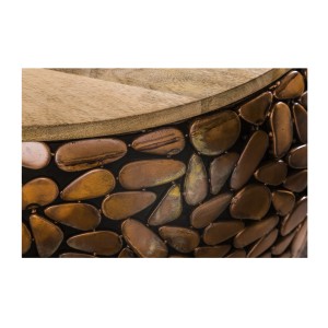 Zoom sur le côté des tables basses gigognes GALEA avec motifs mosaïc