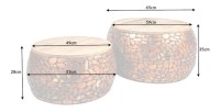 Tables basses gigognes GALEA avec motifs mosaïc dimensions