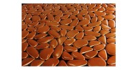 Zoom sur les motifs de la table basse GALEA orange