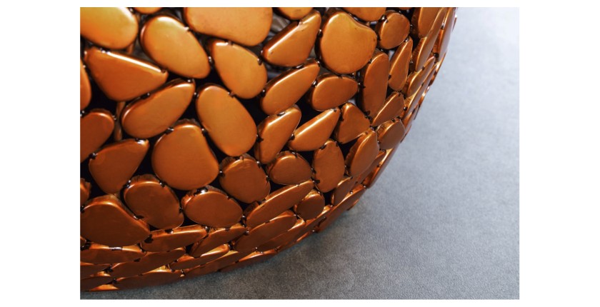 Zoom sur le bas de la table basse GALEA orange