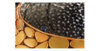 Zoom sur l'un des pieds de la table basse GALEA orange