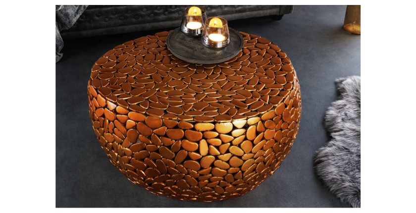 Table basse GALEA orange mise en situation