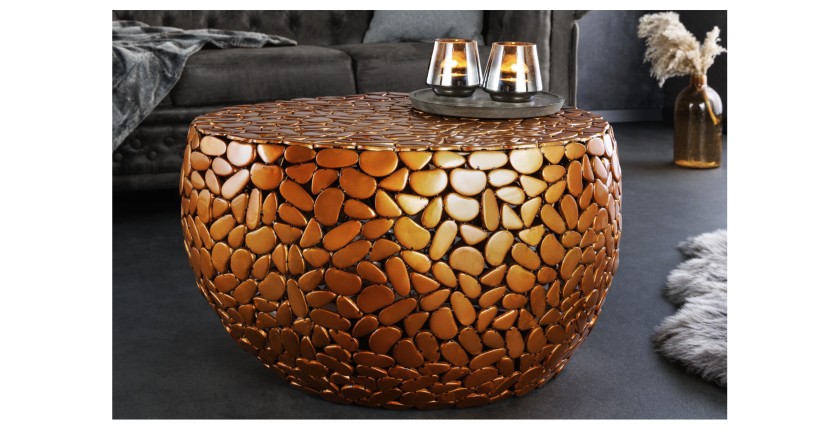 Table basse GALEA orange vue de face
