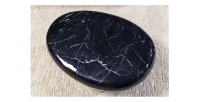 Table basse GALEA noire effet marbre vue de haut
