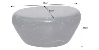 Table basse GALEA noire effet marbre dimensions