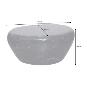 Table basse GALEA noire effet marbre dimensions