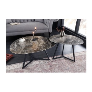 Table basse PETRANO 70cm avec une autre table PETRANO
