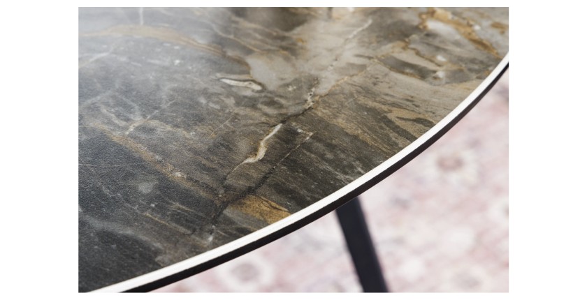 Zoom sur les motifs de la table basse PETRANO 70cm