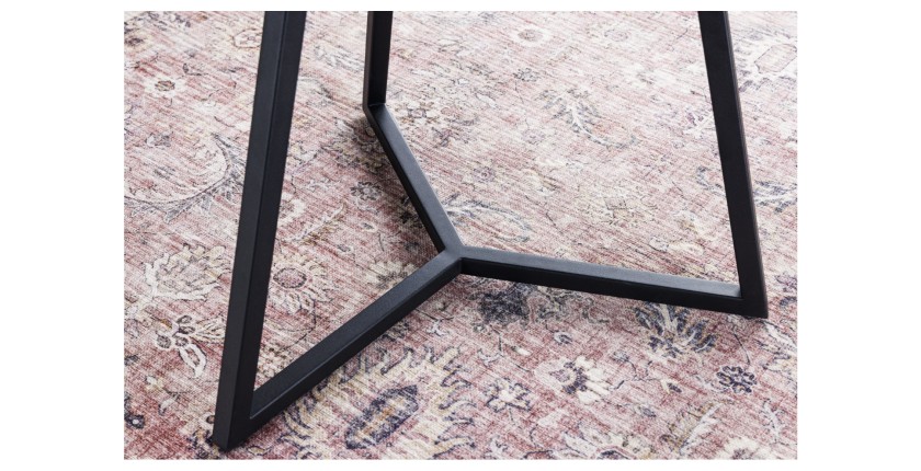 Zoom sur les pieds de la table basse PETRANO 70cm